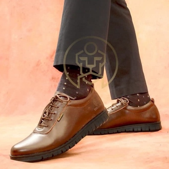 KS x QUERRA - Sepatu Formal Pria Kulit Kantor Kerja Kondangan Coklat Tali Pesta Undangan Kulit Asli 