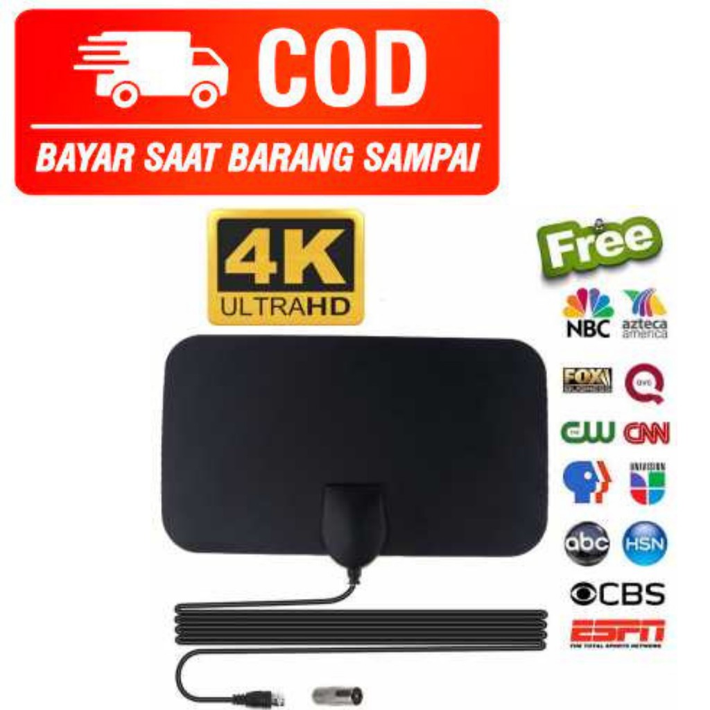 TERMURAH - Antena TV Murah Digital Super Jernih LED Tabung Indoor Outdoor Taffware HD