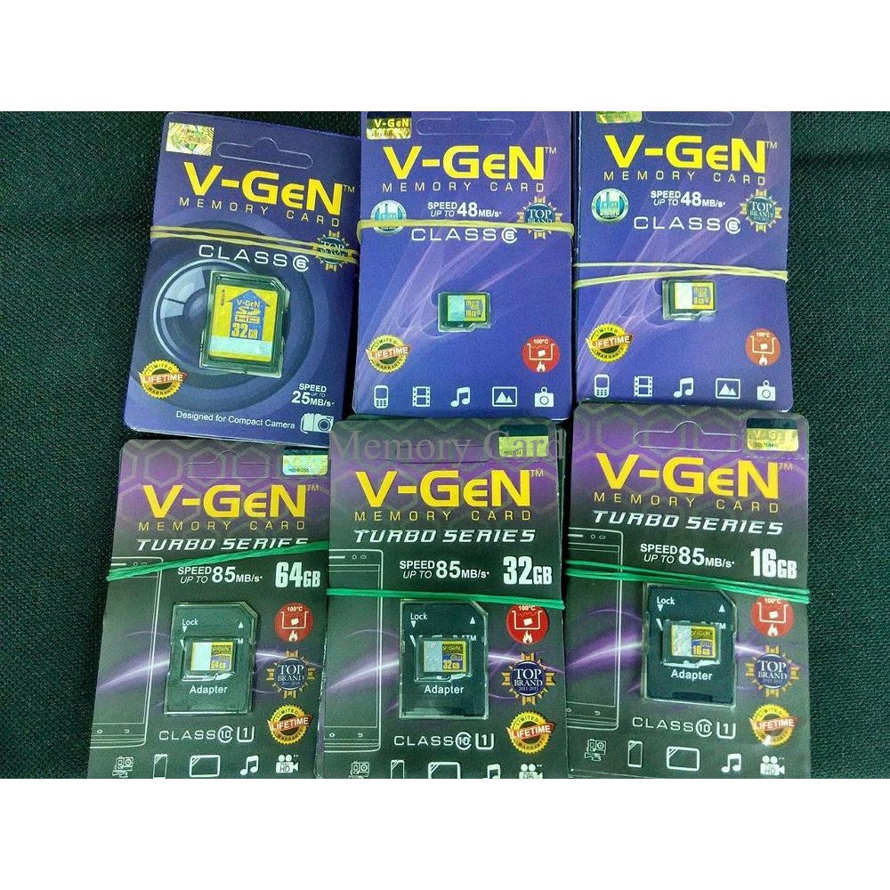 MICRO SD V-GEN 64GB TURBO SERIES ORIGINAL 100% ,Memory Card