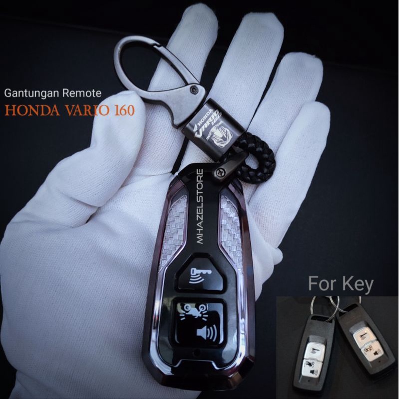 gantungan kunci sarung case casing cover remote keyless motor honda vario 160 logo premium ahm