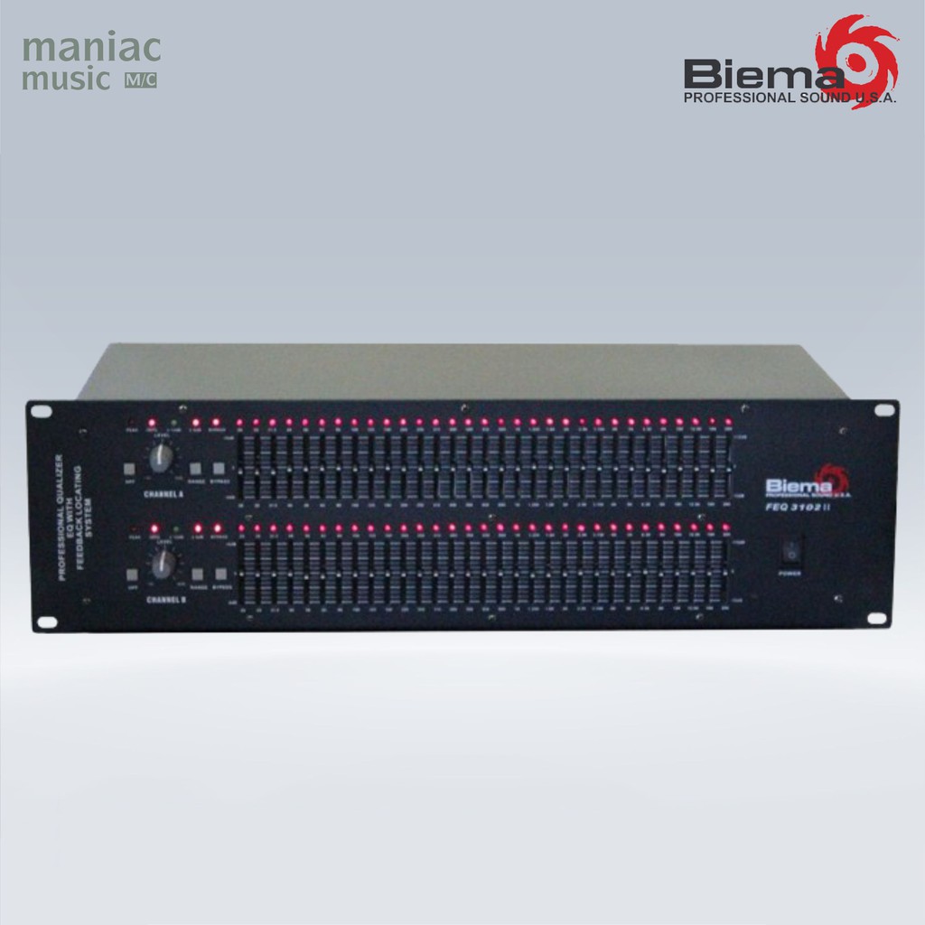 Biema FEQ3102 II - Graphic Equalizer. 31 Band. Hall. Stadium. Lower Noise. Better Sound