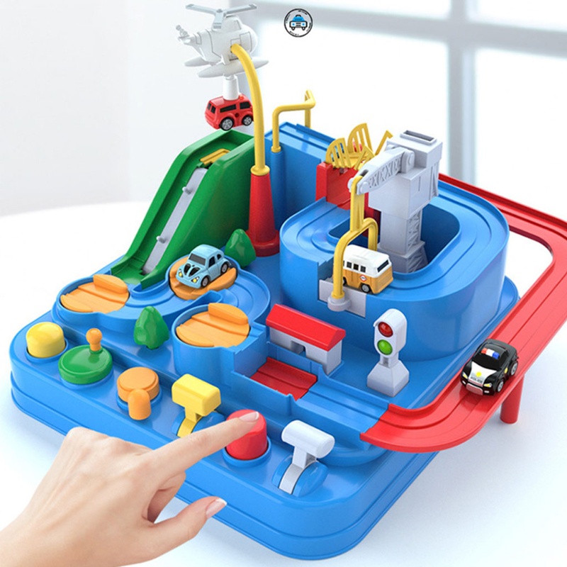 Mary Mainan Petualangan Mobil City Rescue Preschool Educational Toy Vehicle Puzzle Car Track Playsets Untuk Balita Mainan Anak