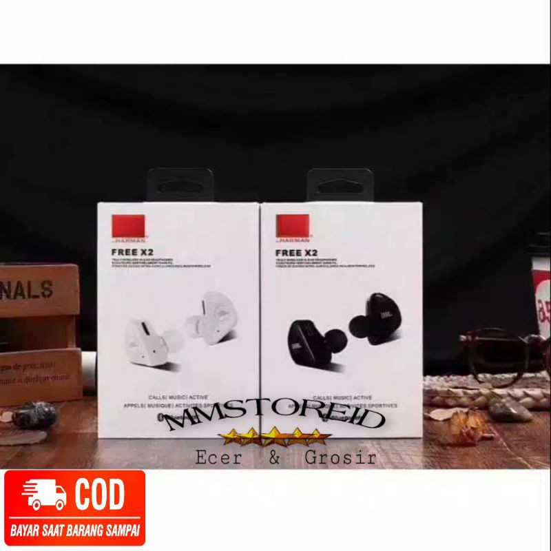MM- Headset handsfree earphone bluetooth J X2 HIGH BASS QUALITY/ EARPHONE BLUETOOTH J FREE X2 HARMAN