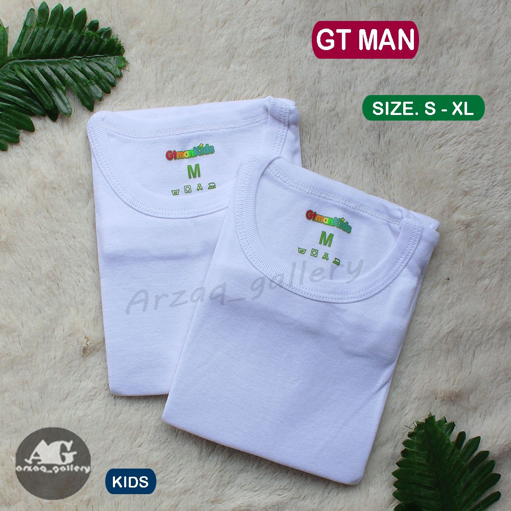 OBLONG GT MAN KIDS | kaos oblong anak gt man | gtman | pakaian dalam gtman kaos polos putih