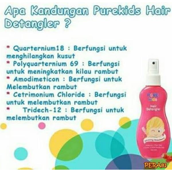 PERA83 PURE KIDS HAIR DETANGLER 200 ML  PELEMBUT PENGHARUM RAMBUT ANAK