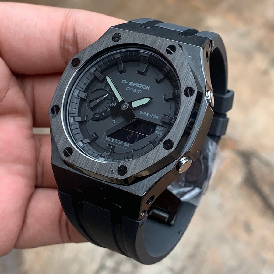 Casio G Shock GA2100 Original & Garansi Full Black