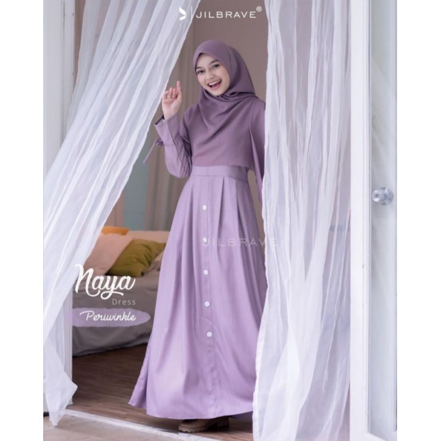Naya Dress Size "M" by Original Jilbrave.official ( Preloved )