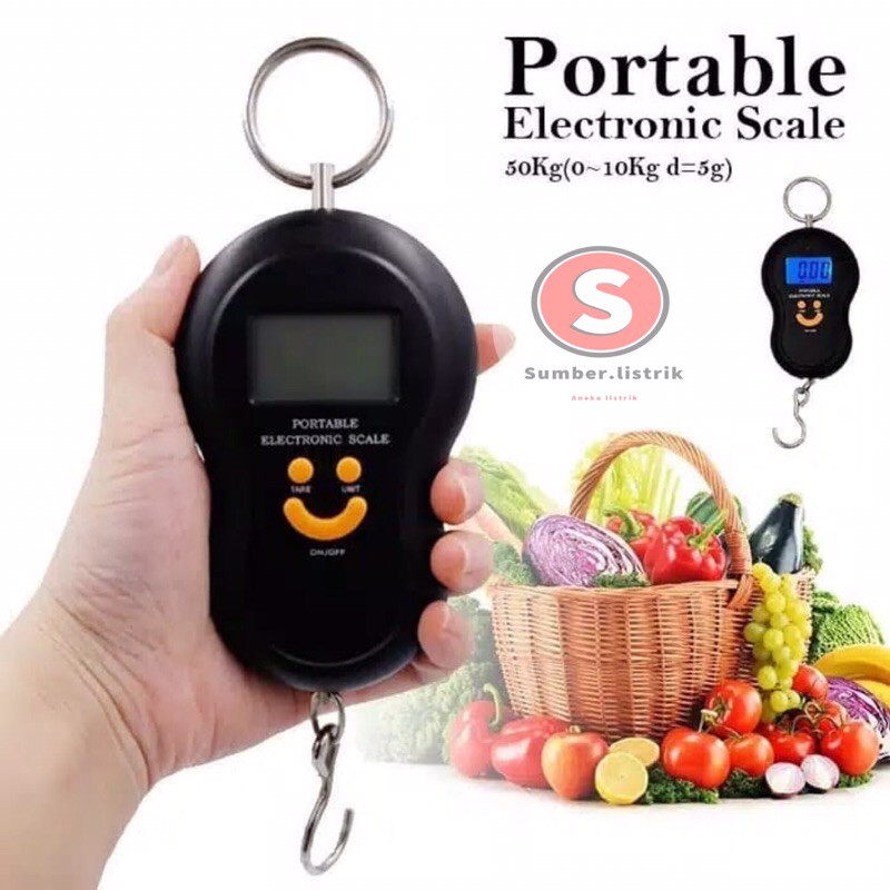 Timbangan gantung digital LS01 portable scale 50kg LS-01