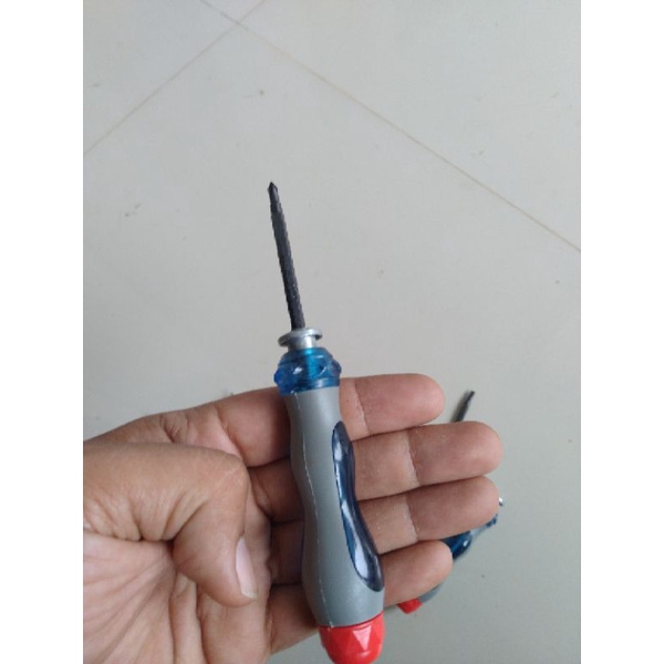 Obeng Bolak Balik Mini Plus Minus Magnet Bb Obeng Panjang Bisa Diatur