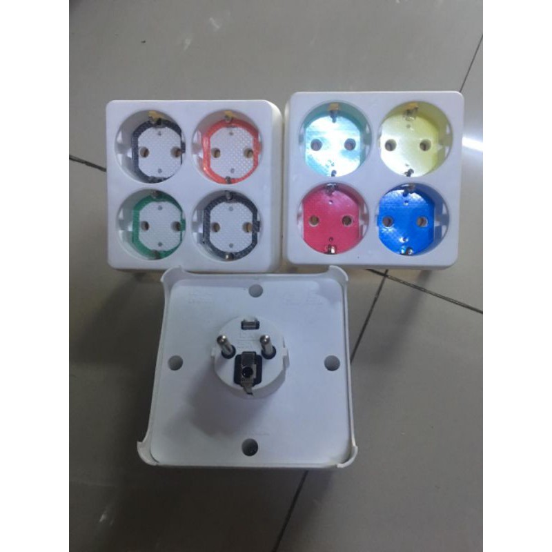 colokan listrik 4 lubang / sambungan colokan / steker listrik 4 lubang / stop kontak 4 lubang