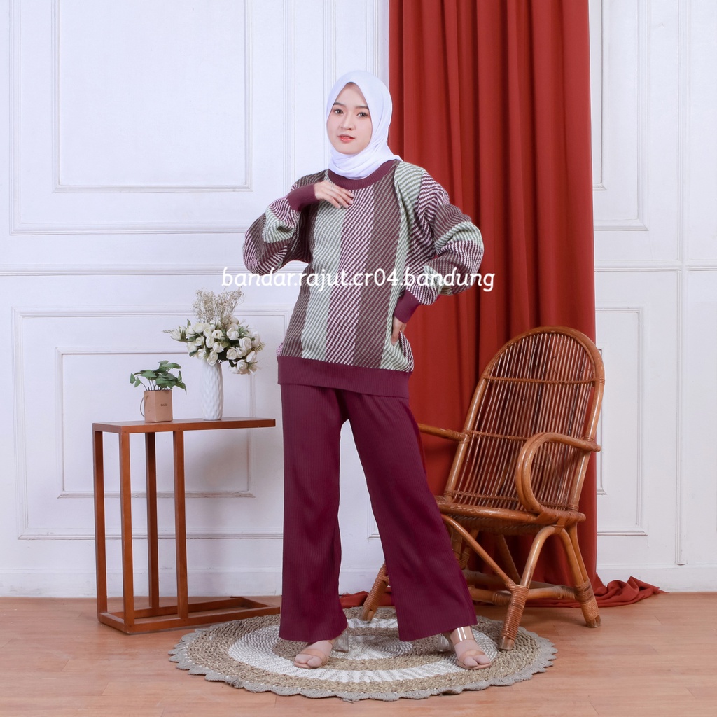 SWEATER RAJUT MAYUMI ONE SET OVERSIZE BRANDED 7 GATE