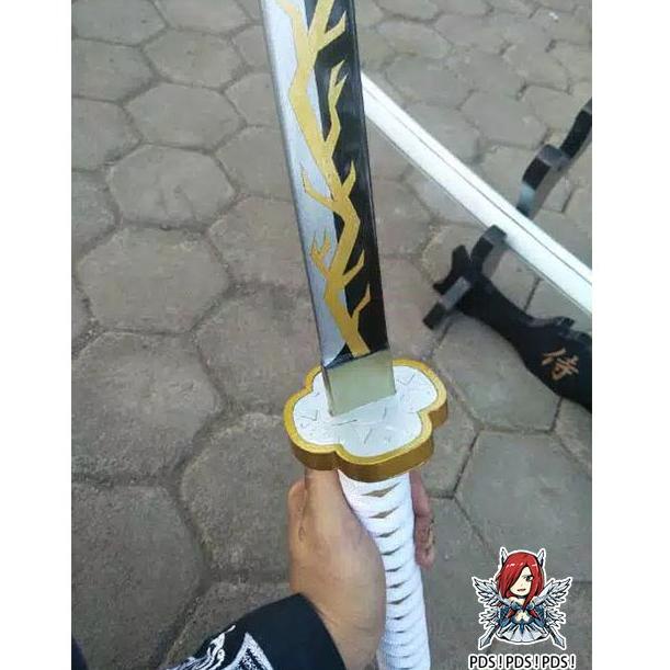 asy-10 PEDANG NICHIRIN ANIME KIMETSU NO YAIBA DEMON SLAYER ZENITSU COSPLAY Siap Diorder//