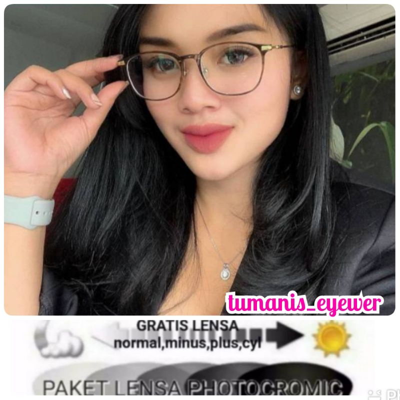 frame 6137 kacamata gratis lensa photocromic.