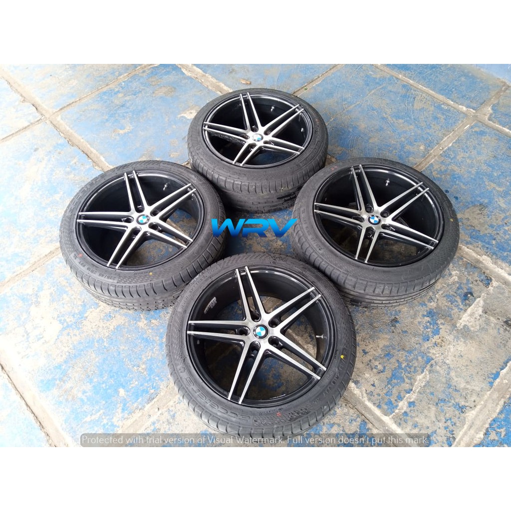 jual velg seken vosen bmw ring 18x8 9 pcd 5x120 seken bekas plus ban 225 45 r18