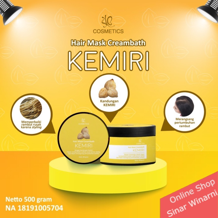 Creambath Rambut Kemiri hair crembath mask by syb 500 ml bpom
