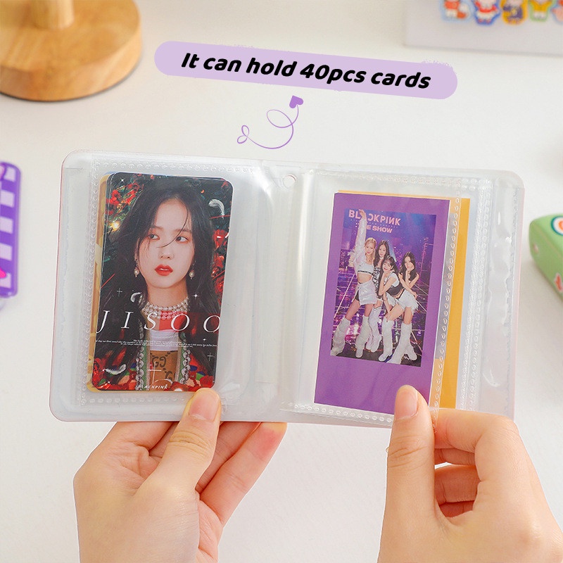 Ins Hollow Flower 3inch Album Foto 40slot Lucu Photocard Collect Book Lomo Card Holder Untuk Idol Kpop