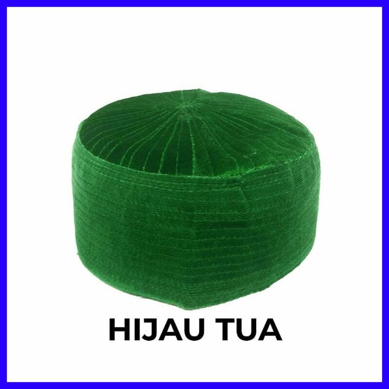 Peci bludru hijau tua