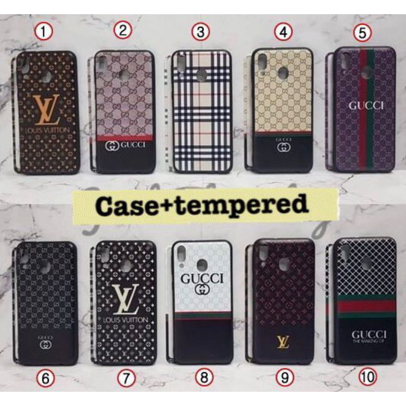 360 Case LV &amp; Gu*cci + Tempered for Xiaomi Redmi 6A Redmi 5A Redmi Note5pro Vivo V11 Samsung J2Prime A7 2018 J4+ J6+ M10 M20 Oppo A37/Neo9 Vivo Y91 Y93 Y95 #case #casehp #casemurah