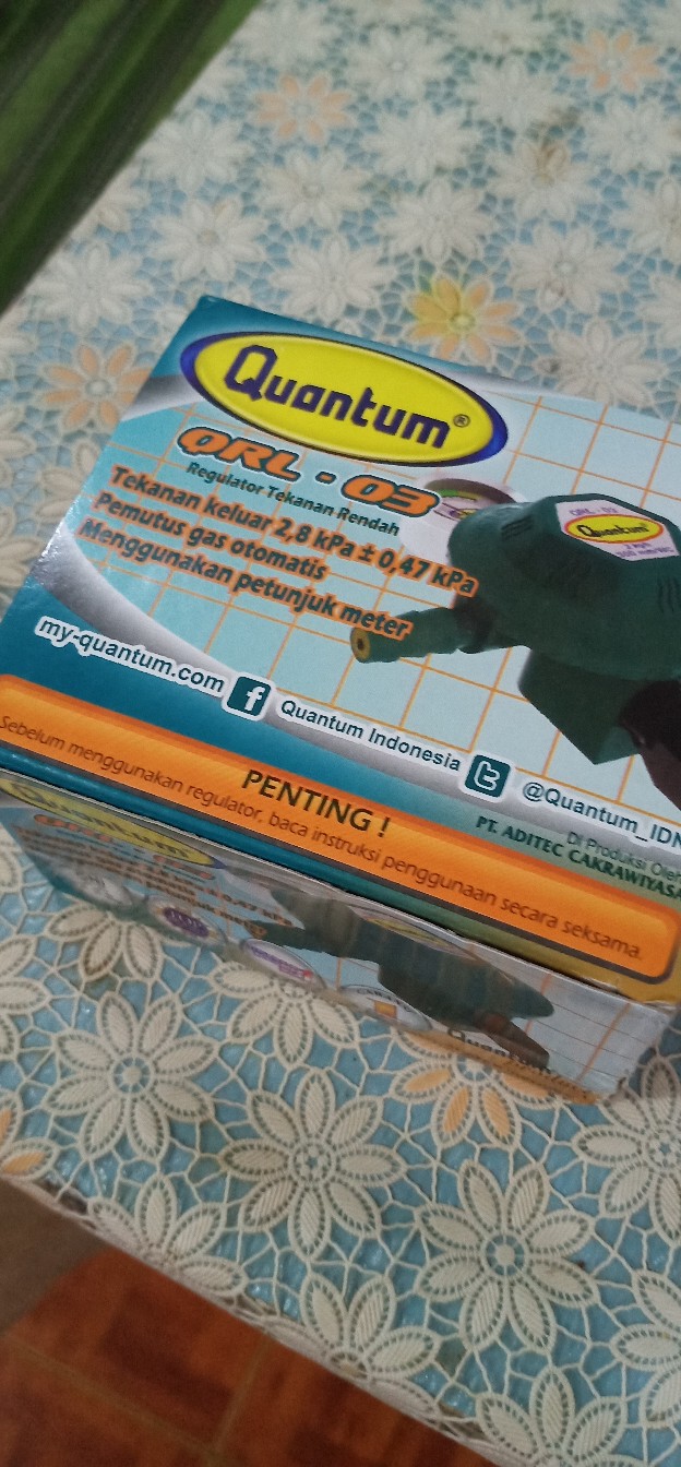 Regulator Kompor Gas + Meter Quantum Qrl 03