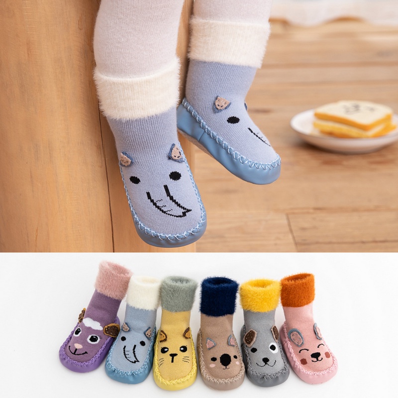 1234OS - Sepatu Anak Bayi - Baby Prewalker Shoes Socks Anti Slip Kaos Kaki Anak Bayi motif BINATANG