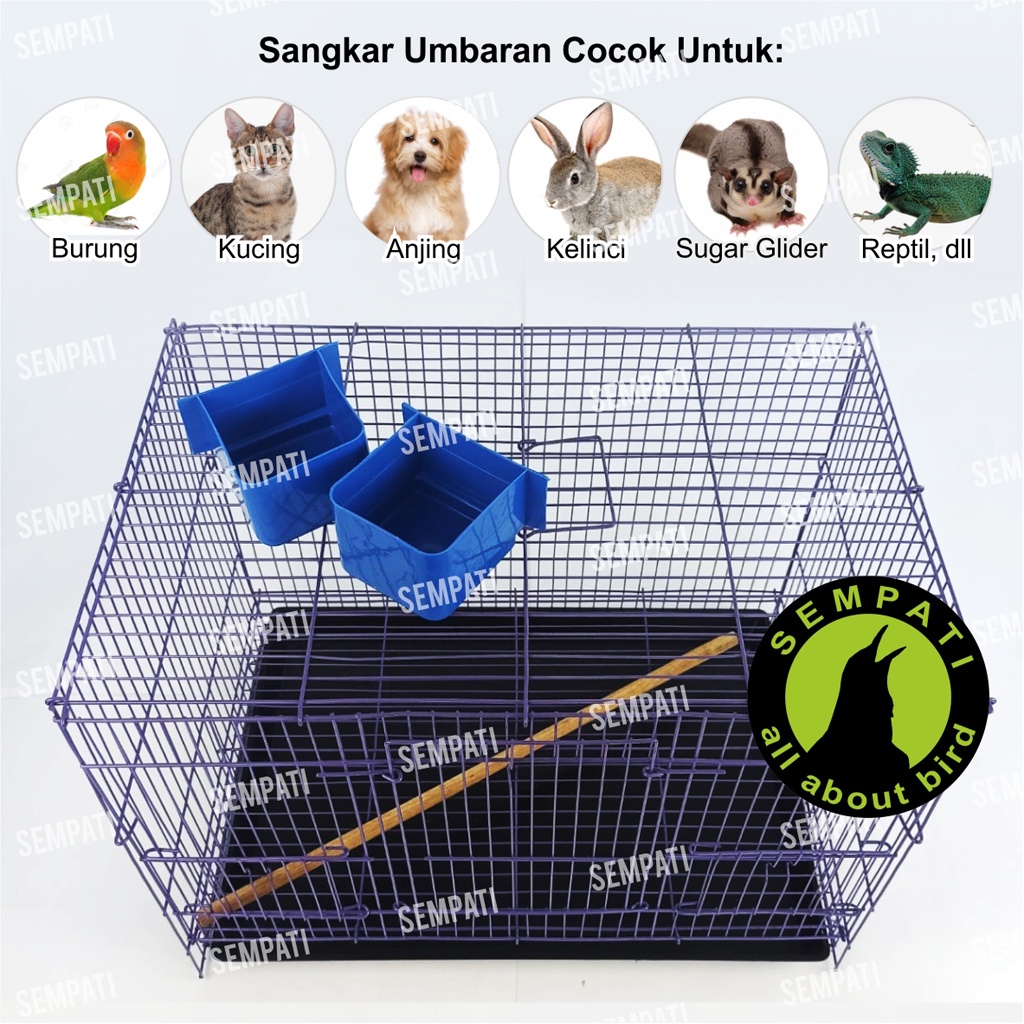 KANDANG BURUNG, SUGAR GLIDER, KELINCI, HAMSTER, TERNAK, UMBARAN - BESI LIPAT TEBAL SIZE M MEDIUM SEMPATI KDMDM-1