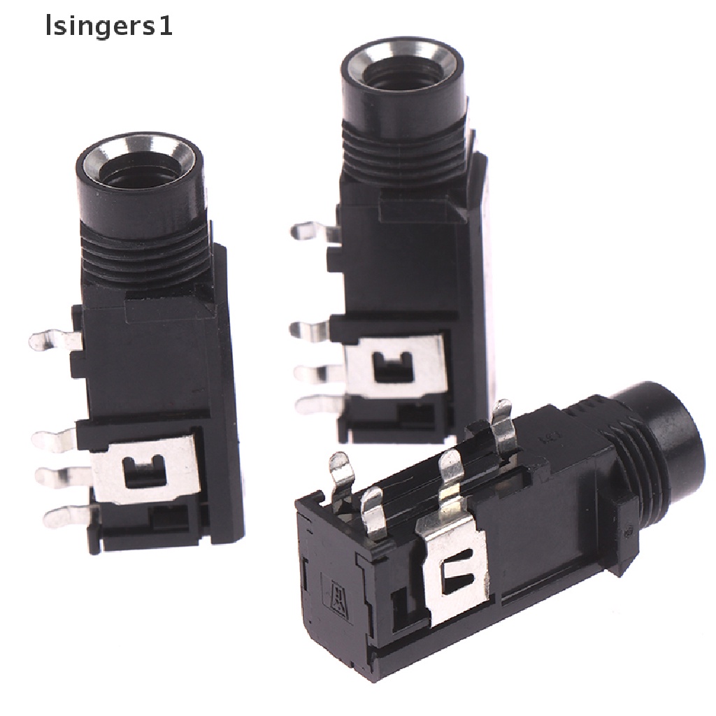 (lsingers1) 3pcs / lot adapter Konektor Jack audio stereo female 6.35mm 4pin