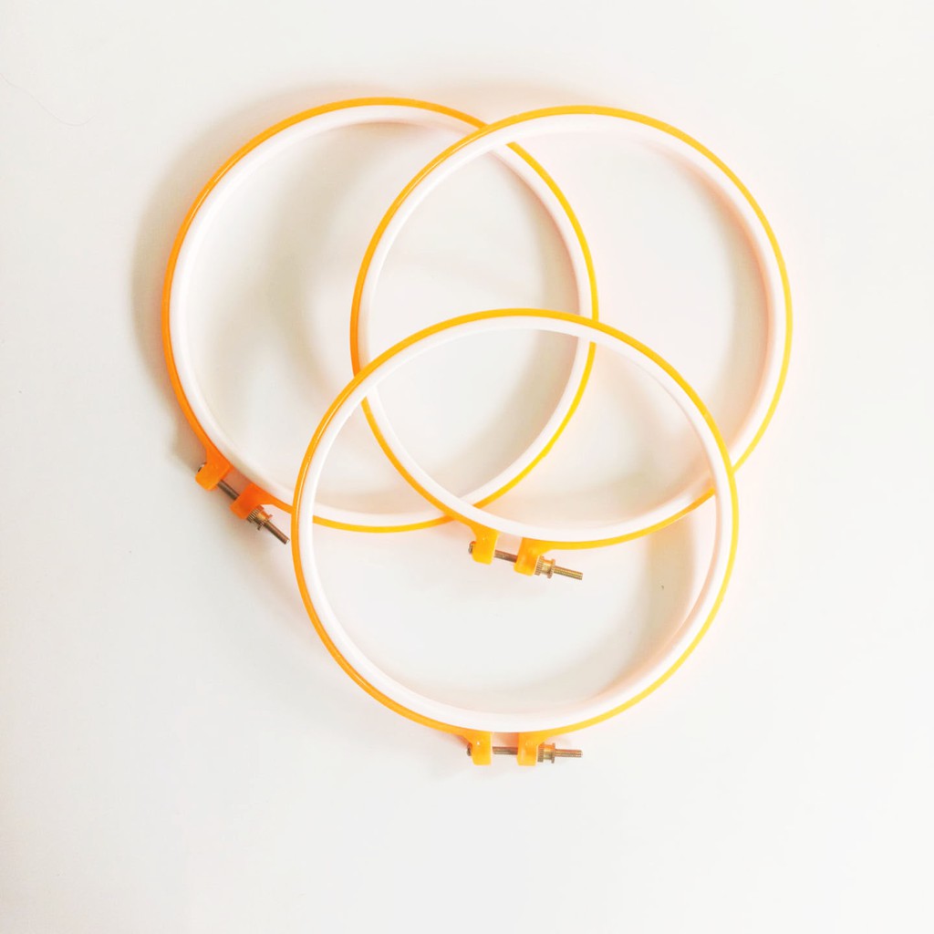MIDANGAN PEMBIDANG HOOP PLASTIK. EMBROIDERY HOOP PLASTIC UNTUK KRISTIK CROSS STITCH
