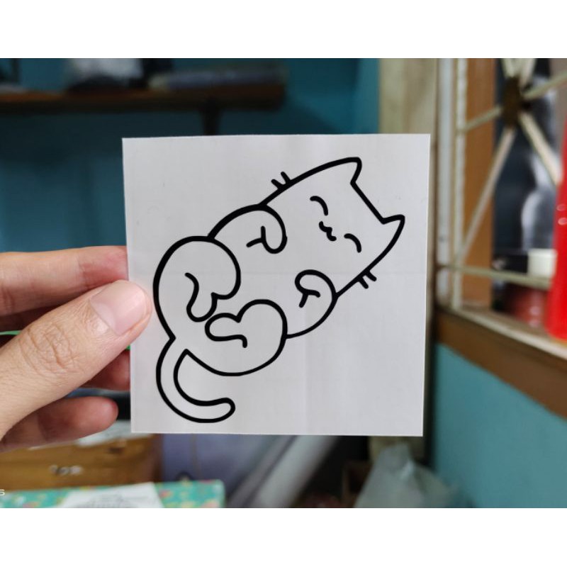 

stiker kucing 1 custom cutting stiker murah