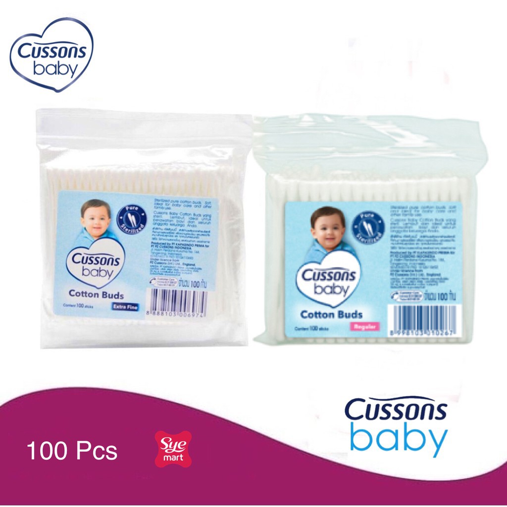 BPOM Cussons Cotton Bud 100 Pcs / Extra Fine &amp; Regular