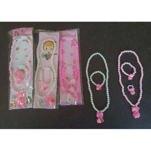 [ac] L6 Kalung Anak Mutiara Hello Kitty | Aksesoris Anak