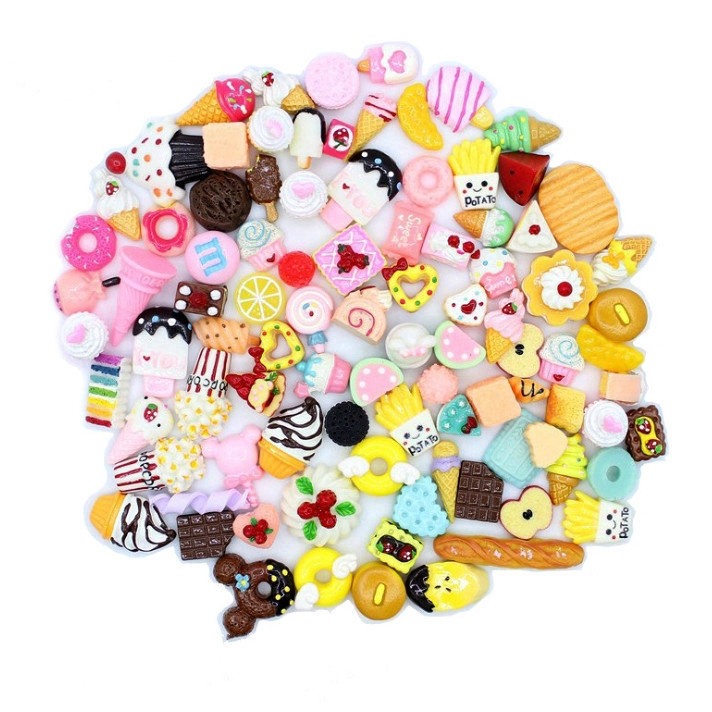 10pcs/lot Barbie Dolls Mini Play Toy Food Cake Biscuit Donuts Miniature Gifts