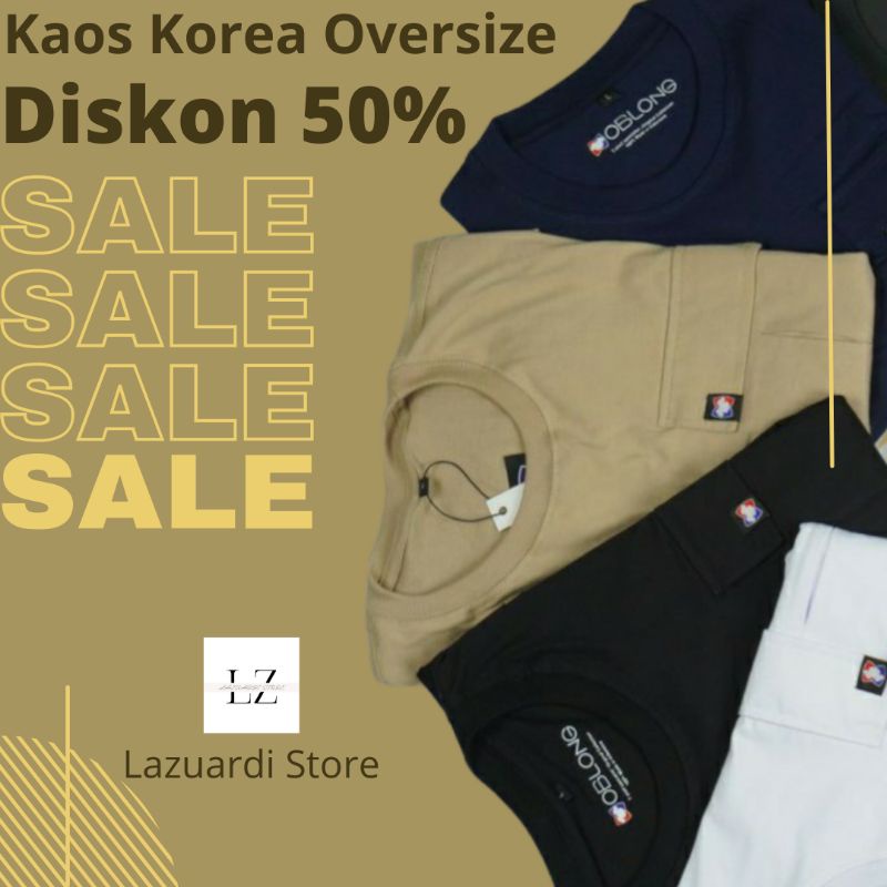 [COD]KOREAN KAOS OVERSIZE PREMIUM UNTUK UNISEX(COWOK&amp;CEWEK) KAOS POLOS DENGAN SAKU KUALITAS TERBAIK