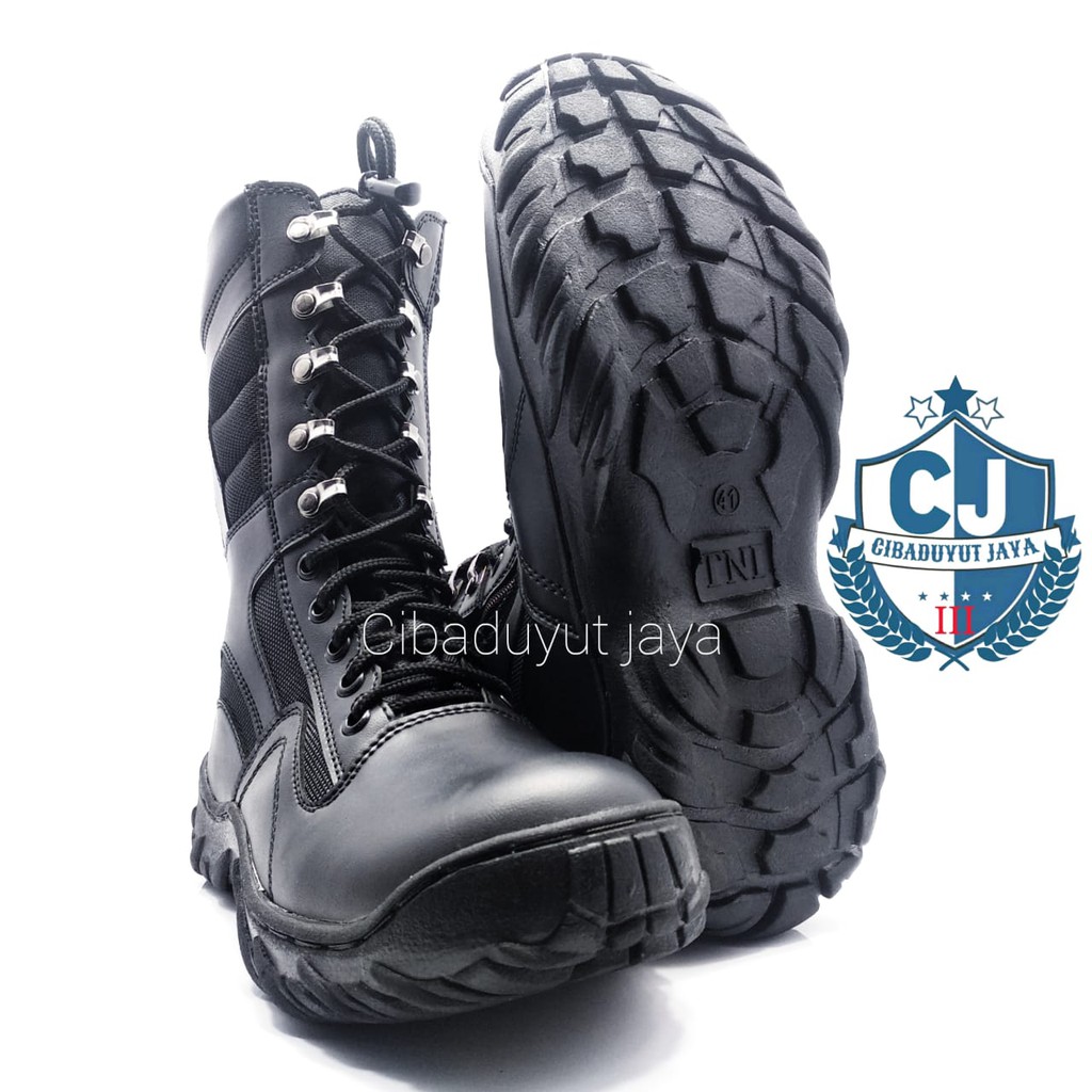 (COD)SEPATU PDL PDH HITAM Boots SAFTY KICKERS PRIA BOOT POLRI TNI SATPAM SATPOL PP TOURING TRACKING