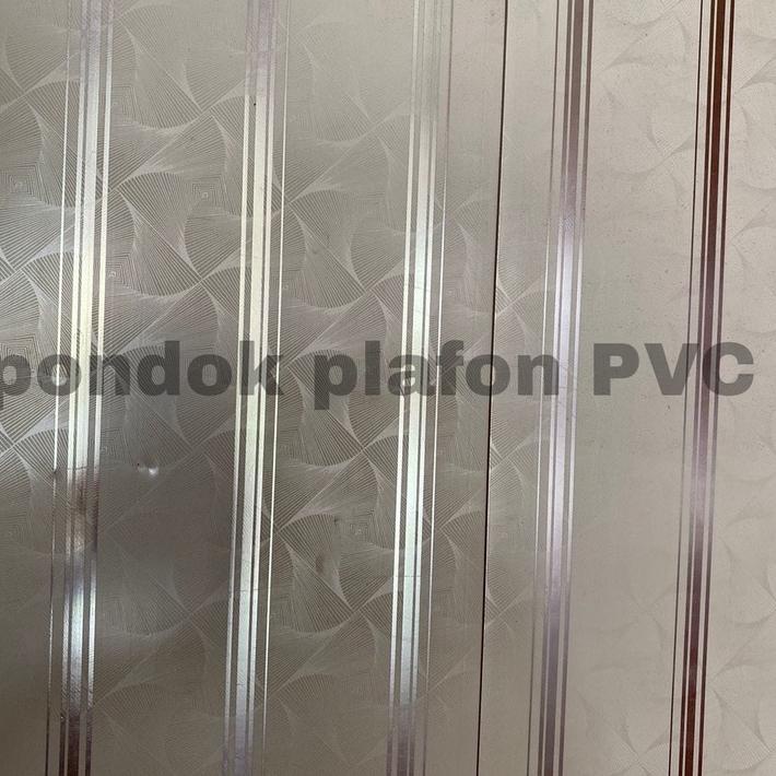 (D5G1) Plafon Pvc Garis Silver GN 2005 //Harga@grosir