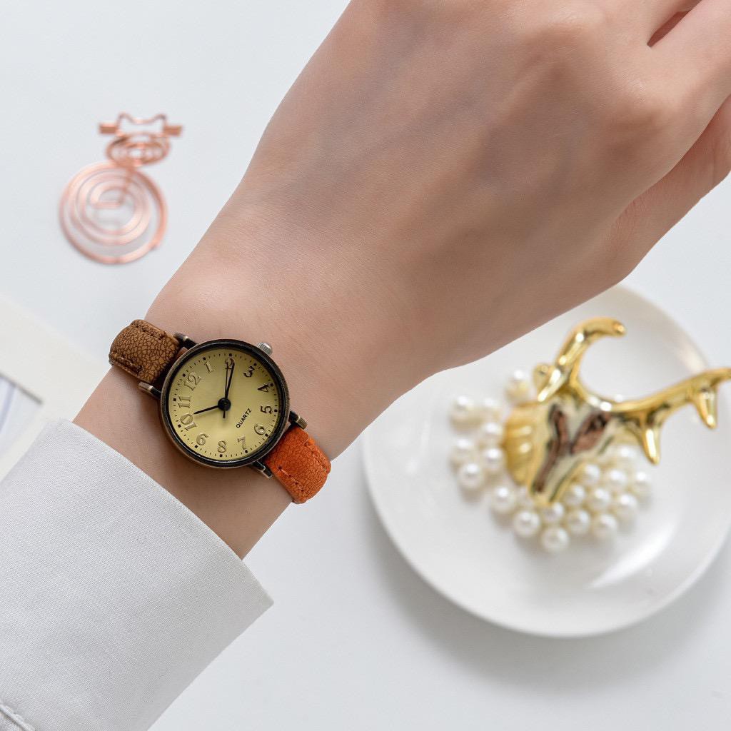 ✅ COD KUMA Jam Tangan Analog Retro Wanita Pria Unisex Model Bulat Jam Tangan 2 warna Impor grosir