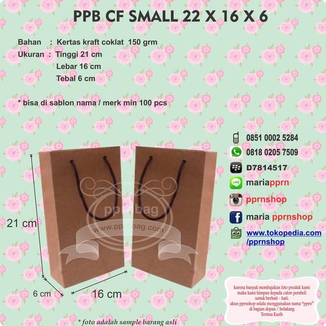 

Ppb Cf Small 22 X 16 / Paperbag / Tas Kertas / Bungkus Kado