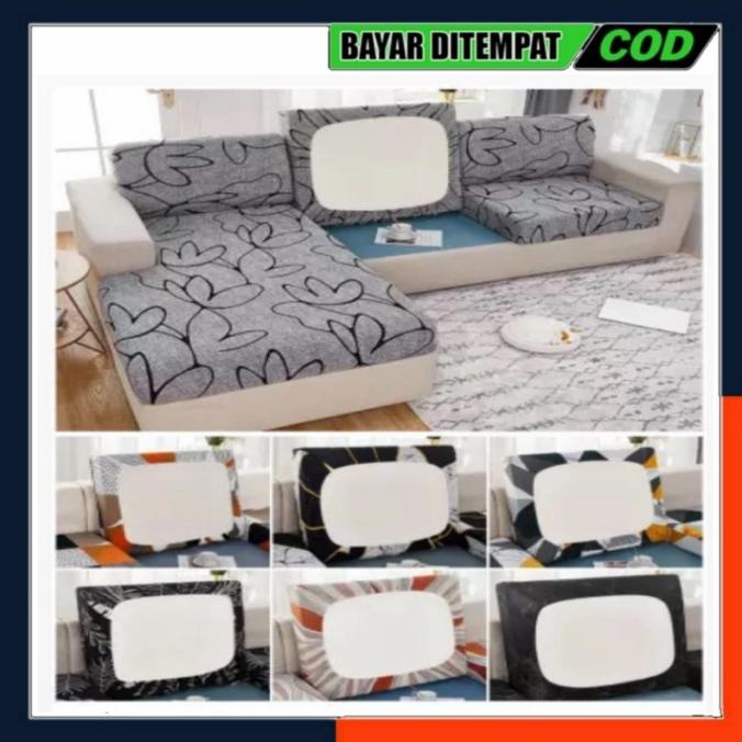 SARUNG JOK DUDUKAN SOFA COVER SOFA KOTAK 1 2 3 SEATER ELASTIS FURNITUR