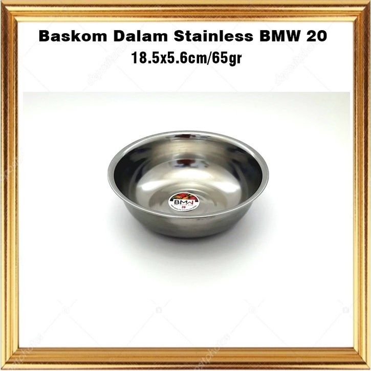 Baskom Dalam/Mixing Bowl Stainless BMW 20cm &amp; 22cm