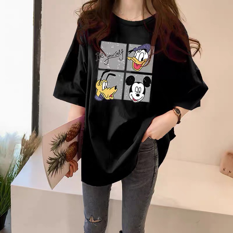 Oversize Tee Tshirt   Model Longgar Untuk Wanita Motif MC011