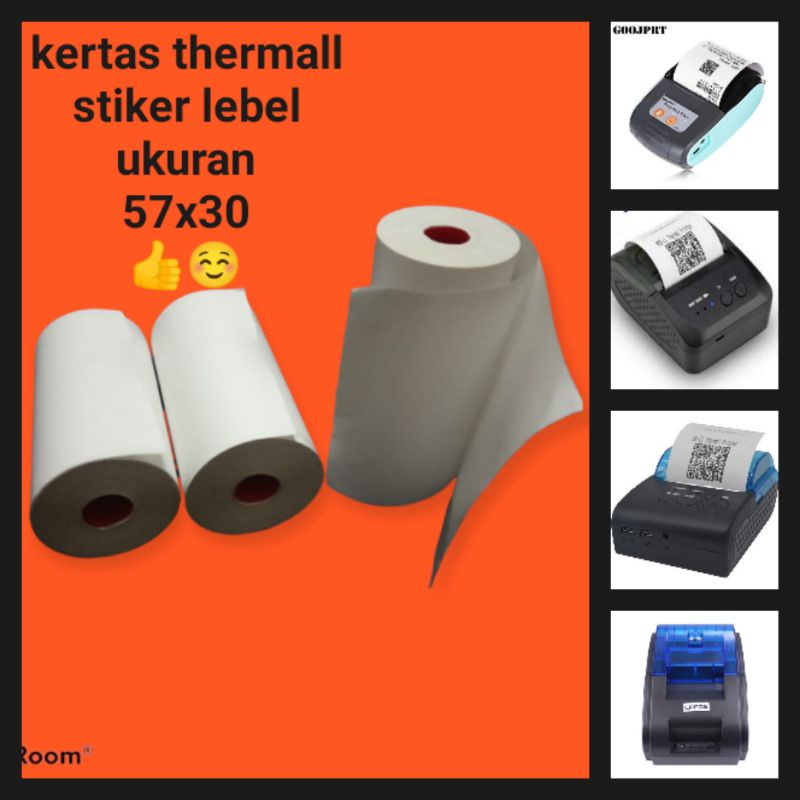 

Kertas thermal stiker lebel 57x30 harga untuk 20 roll