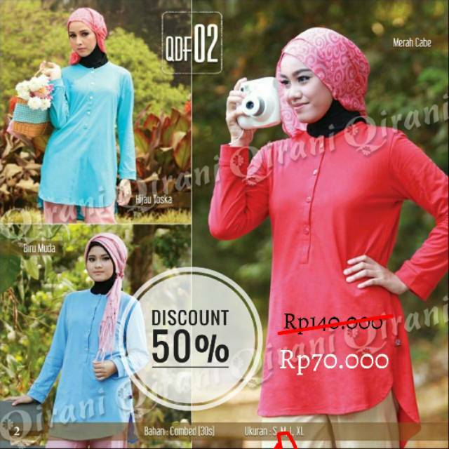 [NO RESTOCK] CUCI GUDANG KAOS ATASAN QIRANI MAWAR 02