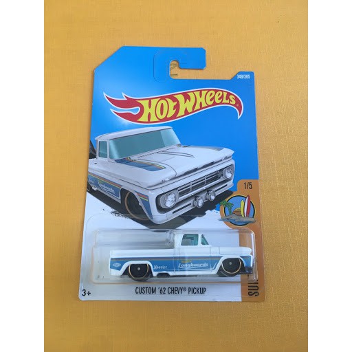 HOT WHEELS HOTWHEELS CUSTOM '62 CHEVY PICKUP PUTIH VINTAGE MAINAN ANAK DIECAST LANGKA DISKON PROMO