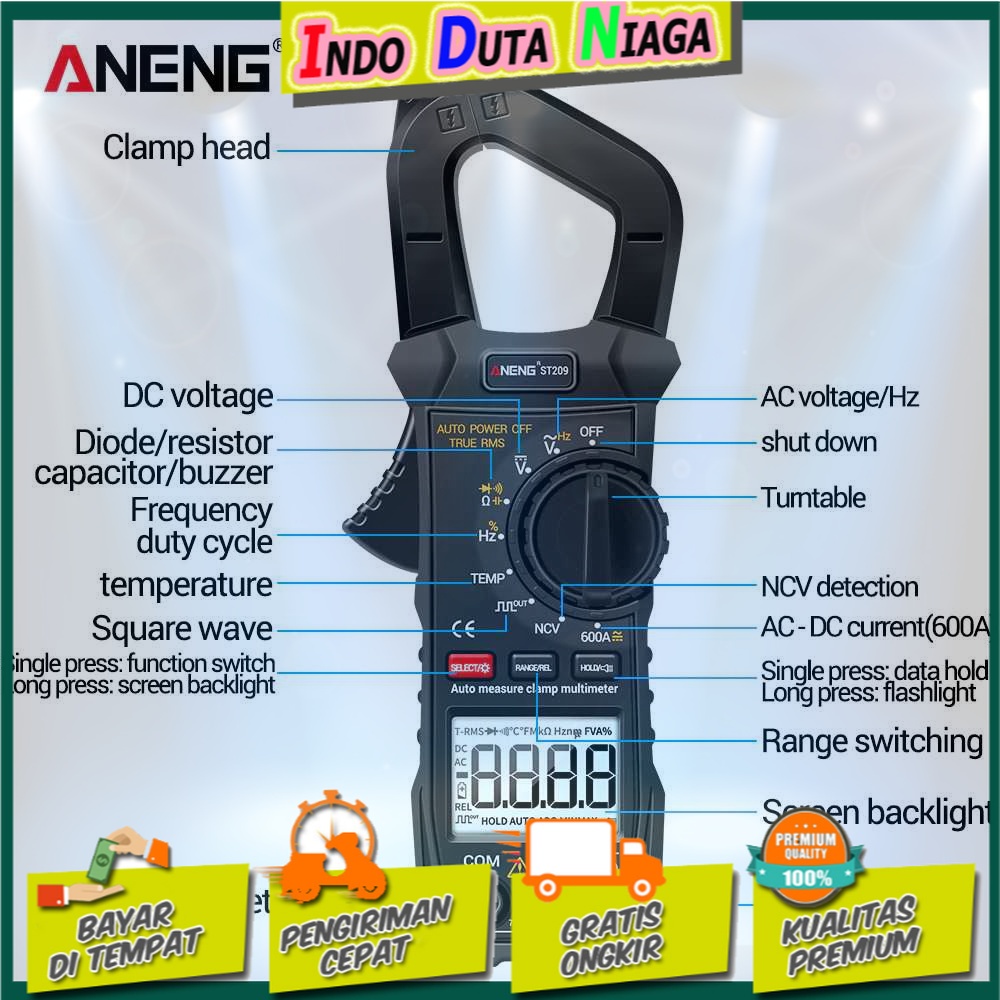 ANENG Digital Multimeter Voltage Tester Clamp - ST209