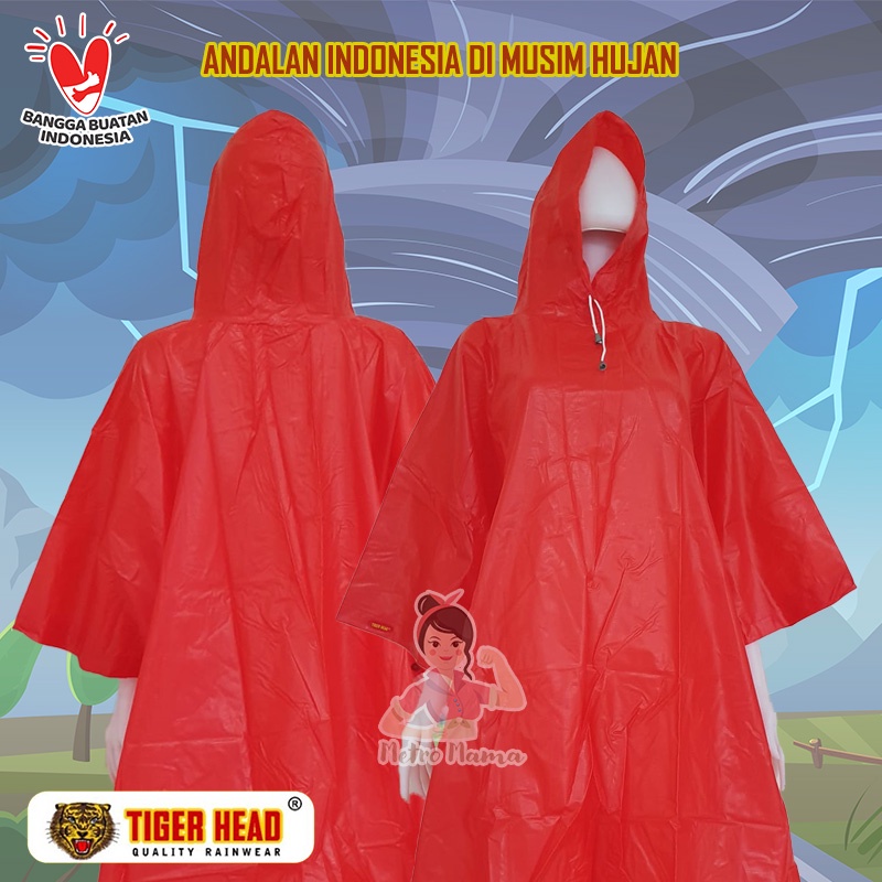 Jas Hujan PONCHO BIG TOP TIGER HEAD 68205 ORIGINAL Mantel Tebal Murah