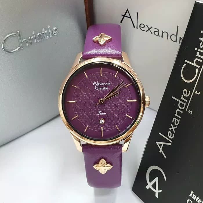 JAM TANGAN WANITA ALEXANDRE CHRISTIE AC 2777 LEATHER ORIGINAL GARANSI RESMI 1 TAHUN