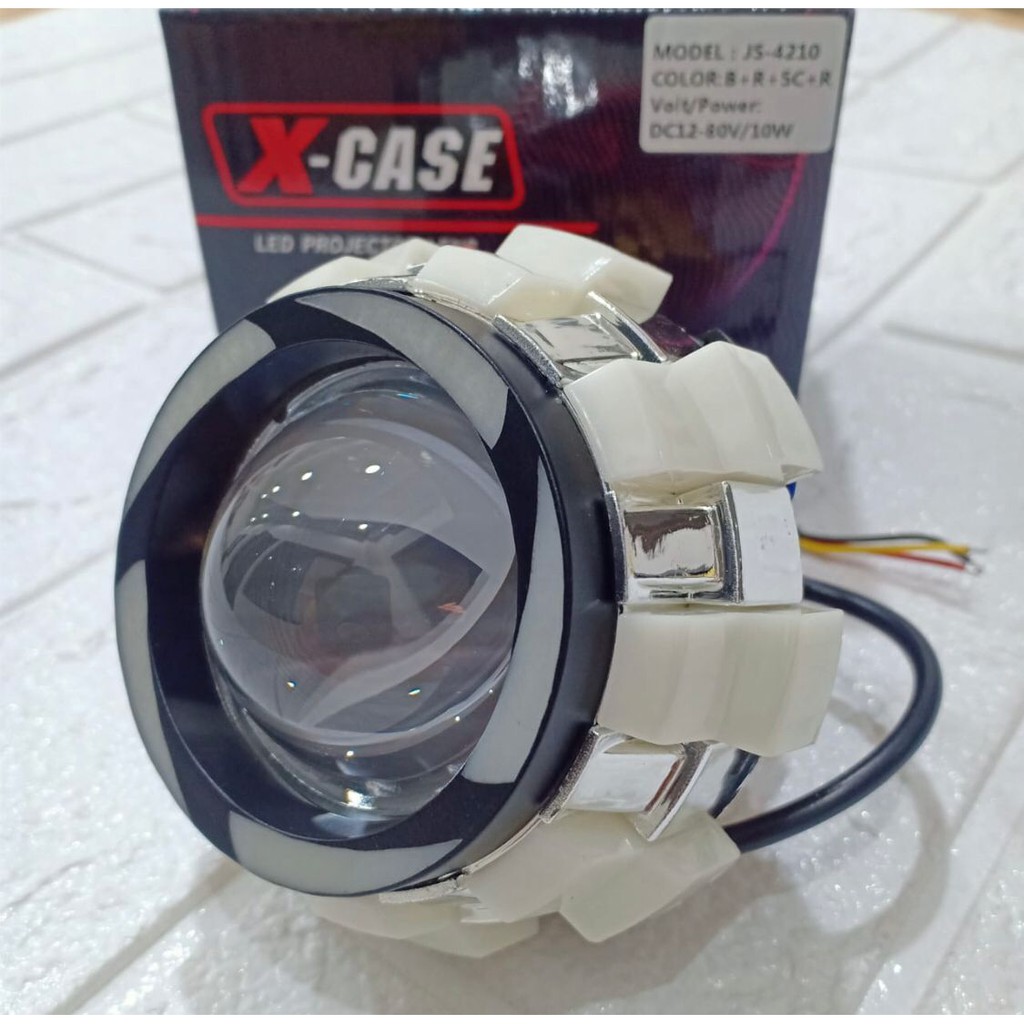 Lampu Depan Projie Model Ubur-Ubur Lampu Projie Depan Led Rainbow Lampu Motor Depan 2 Mode Led Unive