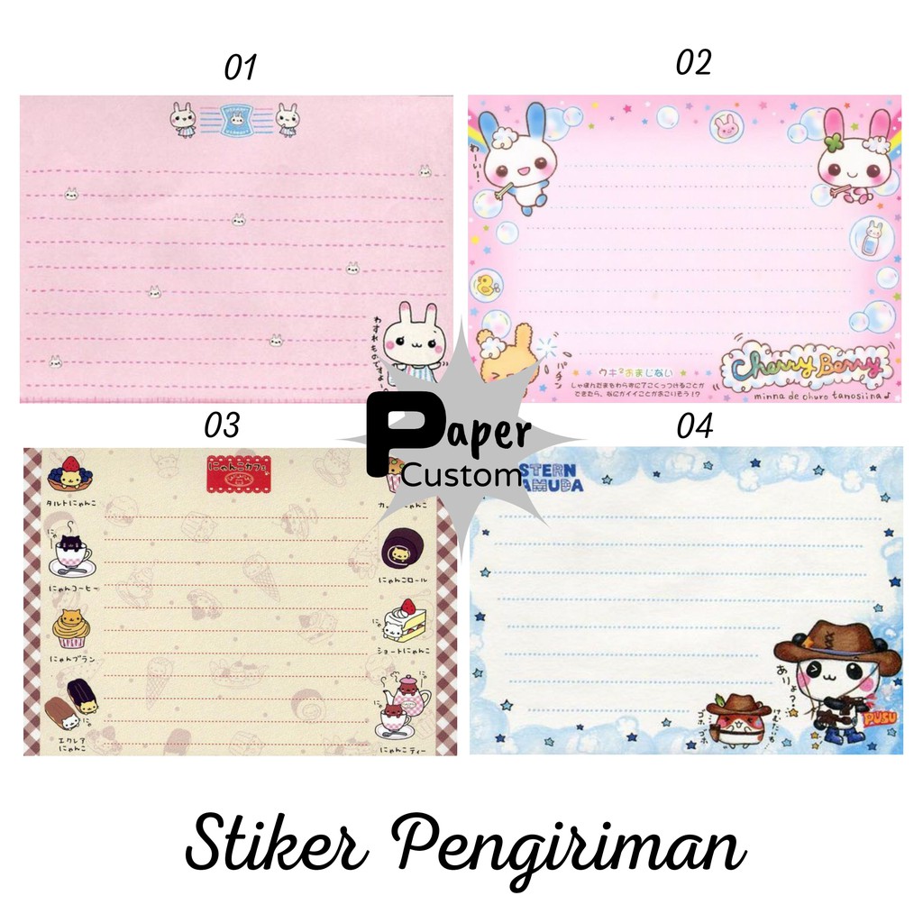 

STIKER PENGIRIMAN CARTOON READY STOCK *MURAH*