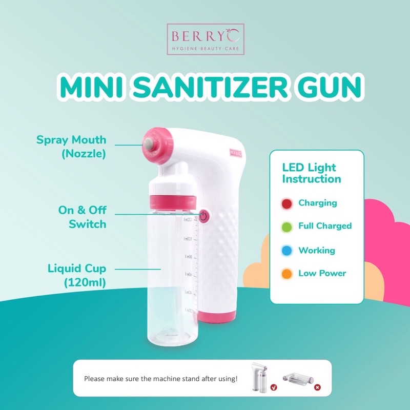 BERRYC Bundle Pack Mini Sterilizer Gun + Sanitizer 200ml