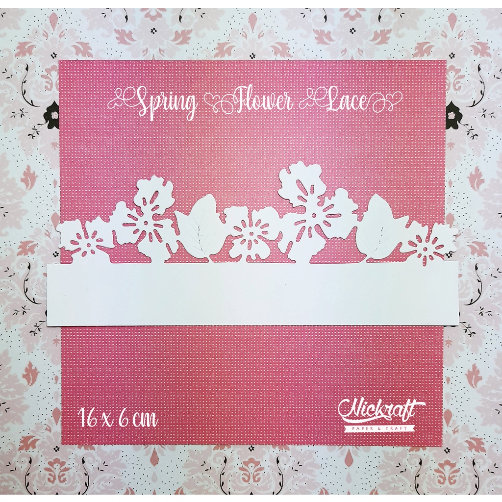 

SPRING FLOWER LACE - Bahan Scrapbook Bunga Kertas Border Paper