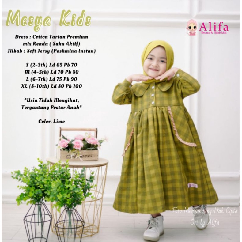 MESYA KIDS gamis muslim anak syari original produk by alifa